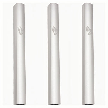3-Pack Aluminum Mezuzah Case for Door, Waterproof Scroll Holder, Silver