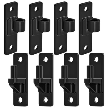 Heavy Duty Gate Hinges, 4Pack High Strength Steel with Electroplated Finish, Load Capacity, Thick 6mm Black
