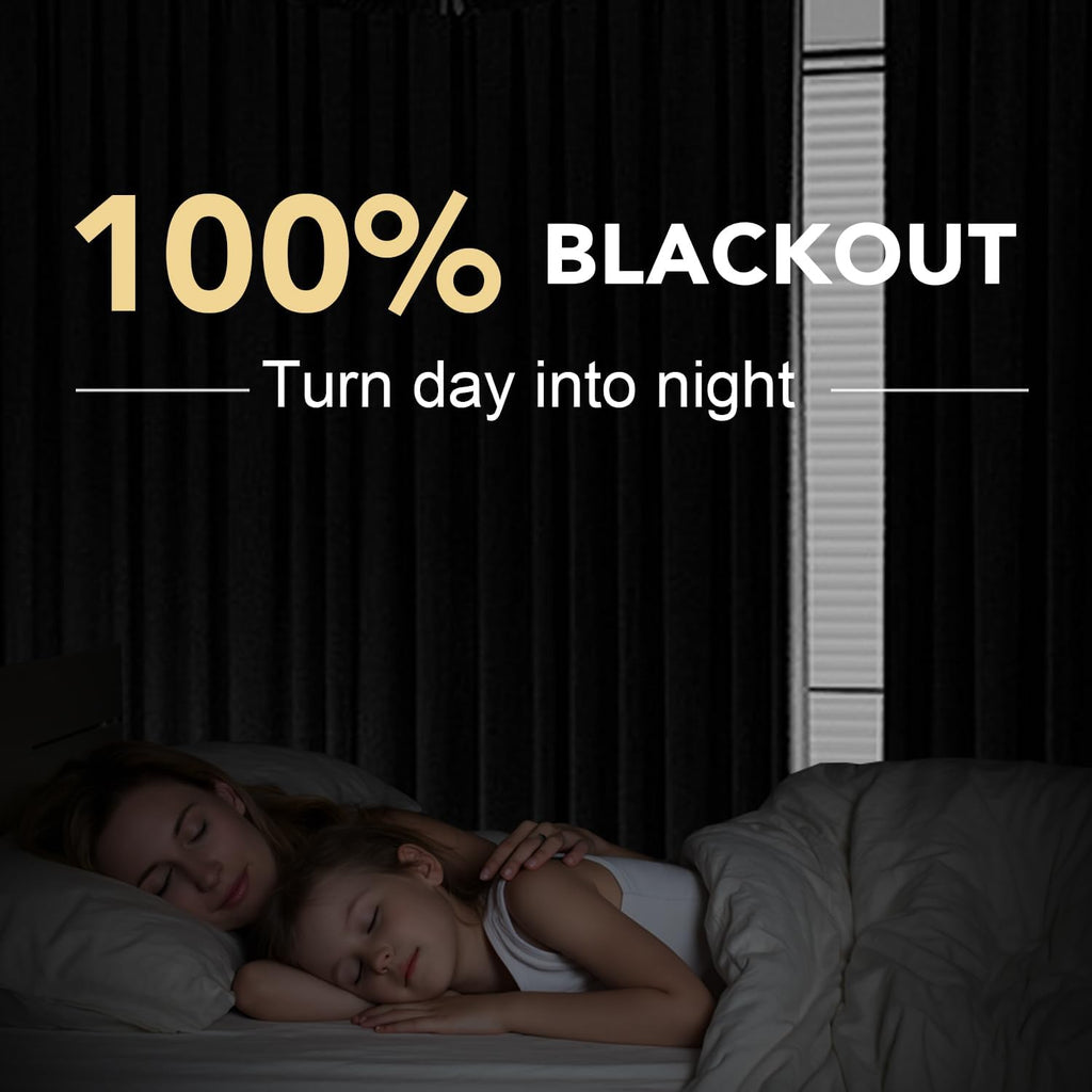 Curtains Black Out Thermal Insulated Linen Textured Curtains Room Darkening Curtain Living Room Curtain 2 Panel Sets