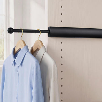 14" Valet Rod for Closets Pull Out, Black