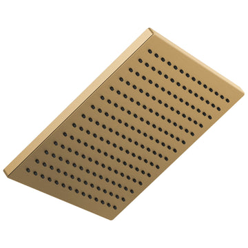 Brushed Gold Square Rain Shower Head, 12 Inch Metal Large Shower Head Rainfall, Overhead Rain Showerhead, 2.5 GPM