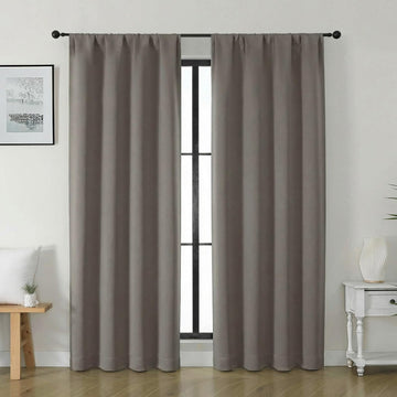 Latte Blackout Curtains 84 Inches Long 2 Panels