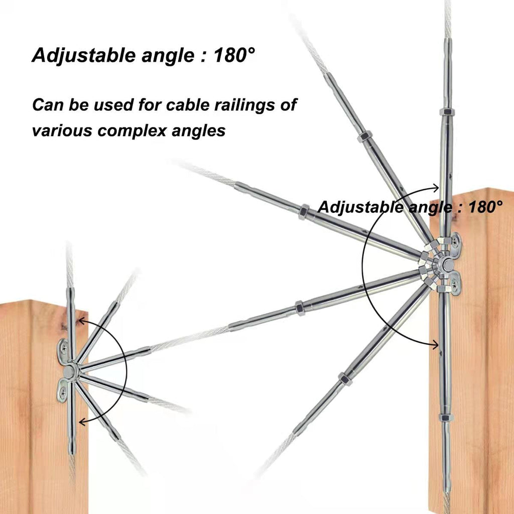 Cable Railing Hardware, 30 Pairs Stainless Steel Cable Railing Kit, for 1/8 Cable Railing System, T316 Marine Grade