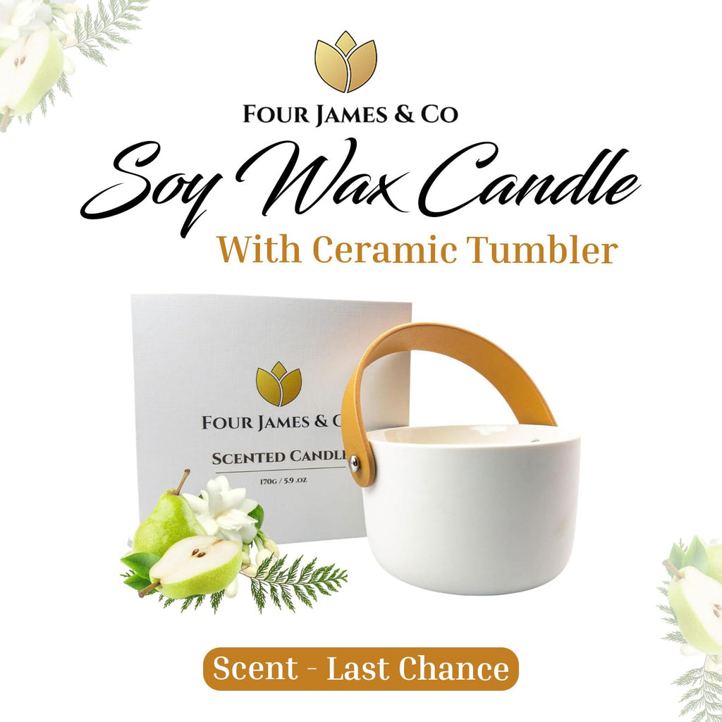 Luxury Highly Scented Premium Eco-Friendly Soy Wax 6oz Candles in Modern Giftable Box, Scent:(LastChance)