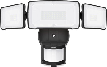 LED Security Light Motion Sensor Outdoor Lights, Bright 38W 4200LM | 72 FT Range, IP65, Easy to Install, 180° Motion