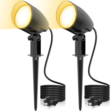 20W Outdoor Spotlight 120V Landscape Lighting, 1880LM 2700K Yard Light | Plug & Play Outside Garden Spot Lights with