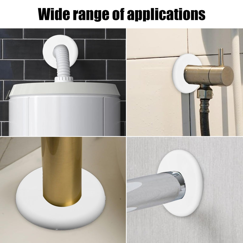 3pcs Wall Split Flange, Plumbing Cover Plates (White)