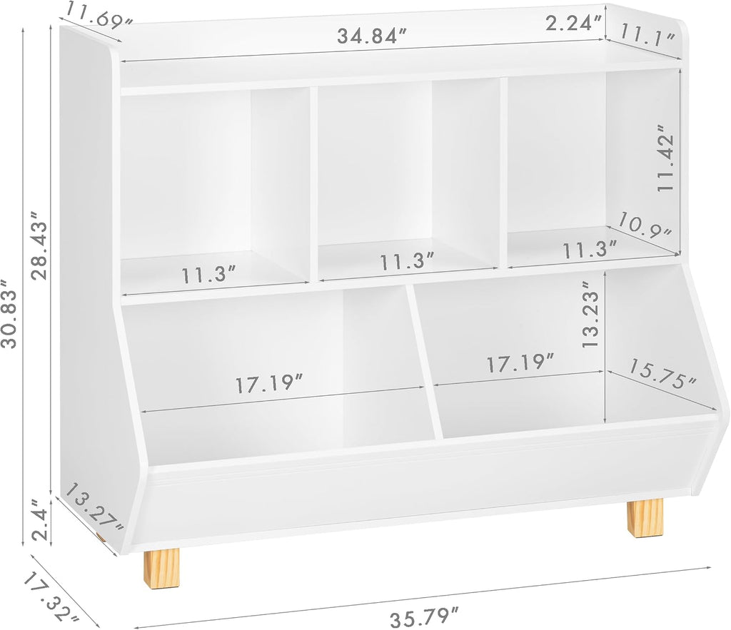 Toy Storage Organizer, Kids Bookshelf and Toy Storage with Legs, 5 Cube Storage Organizer, Children Bookcase for Kids
