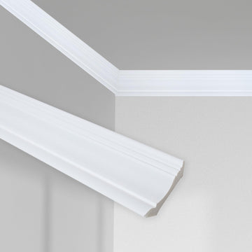 6 Pack Ceiling Crown Molding Trim Decor, 56.7" Long x 3.6" Face