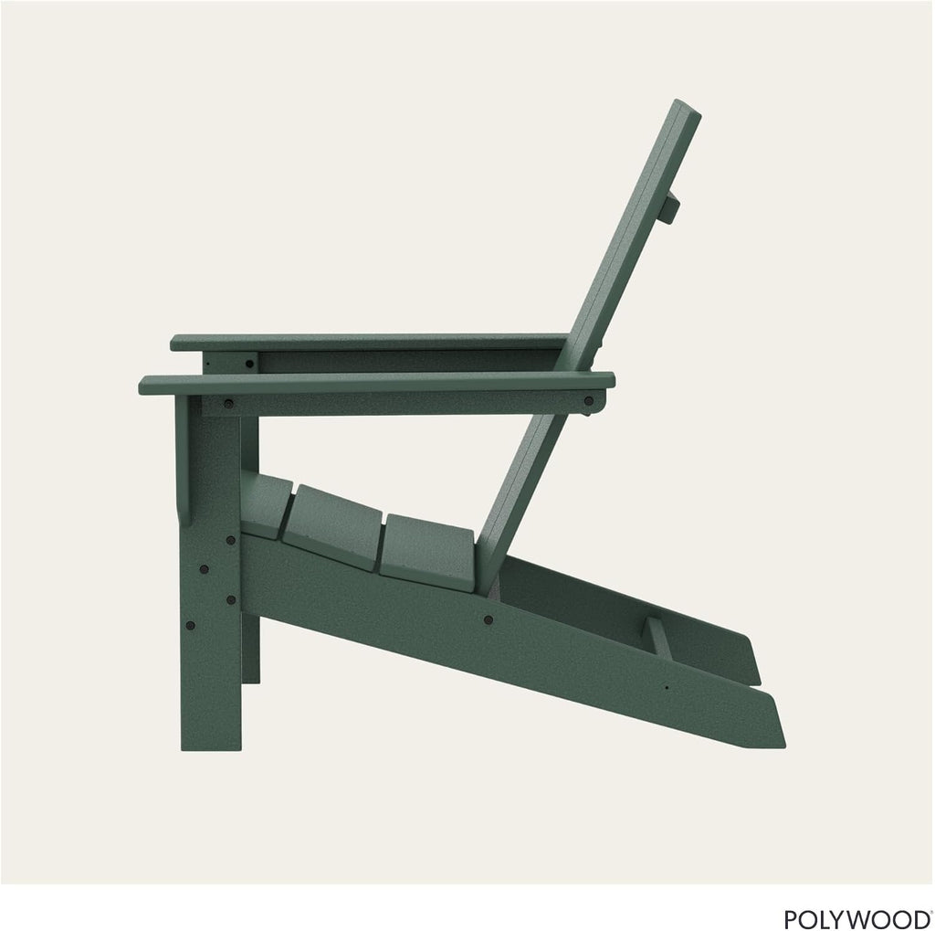Contemporary Modern Oversized Adirondack Chair in Green