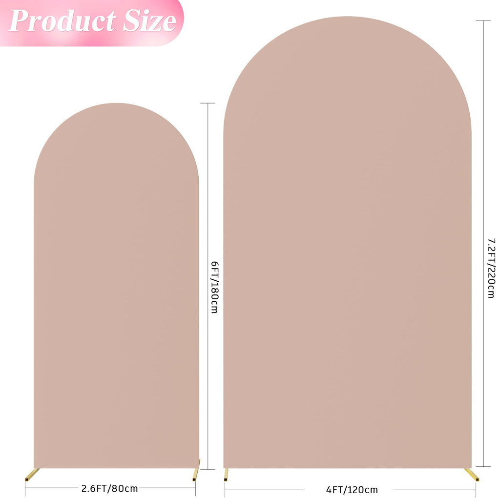 Arch Backdrop Cover 7.2FT, 6FT Nude Arch Covers Stretchy Backdrop