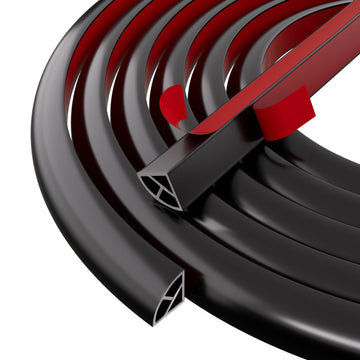 472"Flexible Quarter Round Molding Bendable Peel and Stick Trim,Black