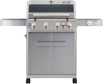 4+1 Burner Propane Gas Grill, 62,000 BTU Stainless Steel BBQ Grill with Side Burner and Knob Controls for Patio and Garden Outdoor Cooking