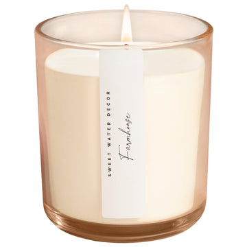 Farmhouse Soy Candle, 12oz Tinted Jar, Cozy Fall Aroma