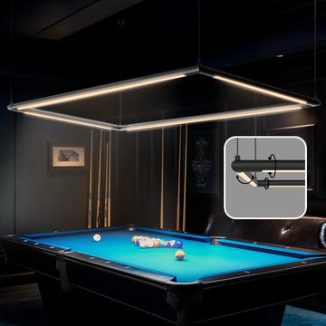 Professional LED Billiard & Pool Table Light, Non-Flickering & Evenly Distributed Light Source & Adjustable Height
