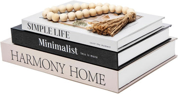 Beautiful Coffee Table Books, Neutral Fashion Decorative Books Bookshelf, Modern Room Decor Aesthetic, Fake Faux Book - Set of 3