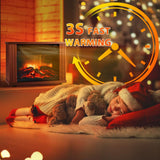 Portable Electric Fireplace Stove Heater with 3D Realistic Flame Effect, Tabletop Space Heater with Overheat Protection, 1500W
