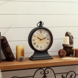 HOME Vintage Black Mantel Clocks for Fireplace