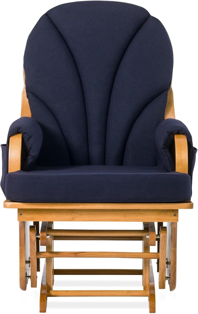 Wood Base Glider Rocker - Baby Feeding and Rocking Chair, Daycare Environment - Nursery Rocking Chairs with