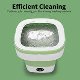 Portable Mini Washing Machine, 20L Upgraded Foldable Washer with Spin Basket, 3 Modes Deep Cleaning for Baby Clothes