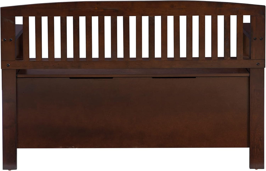 Dcor Home Decor Cynthia Storage Bench, 50"w x 17.25"d x 32"h, Walnut