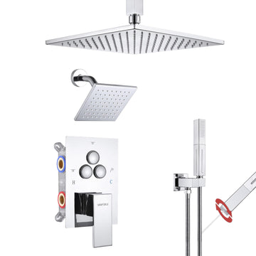 Shower Faucet Set Chrome Modern Shower System