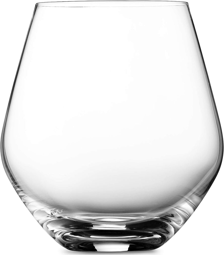 Wine Glasses, Stemless Wine Glasses, Red Wine Drinking Glasses, Stemless Wine Glass - 17oz, Set of 4 - Made in Europe