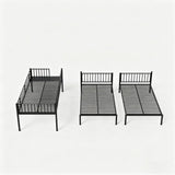 Twin Triple Bunk Bed for Kids, Teens,Adults, Metal Twin XL Bunk Beds for 3, 3 bunk Bed for 3 Kids, Adults（Heavy Metal