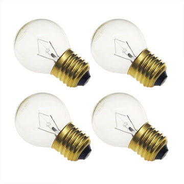 G45 High Temp Oven Light Bulb, 40 Watt 120V 570 °F, E26 Medium Base, 4-Pack