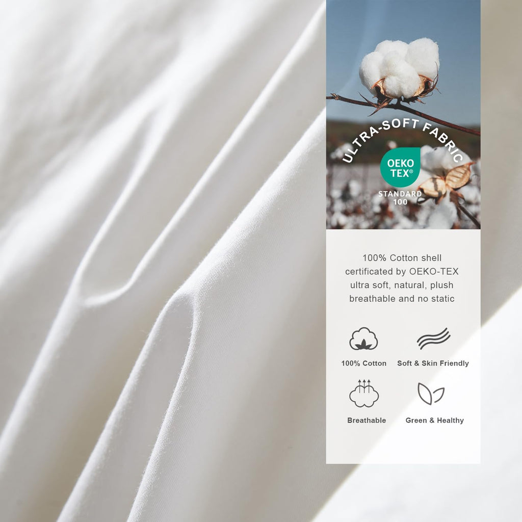 Premium Feathers Down Comforter Twin All Season White Duvet Insert