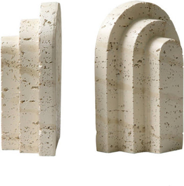 Bookend Display Piece Resin Bookend Support Holder Stand with Sculptural Character and Textured Stone Look Suitable