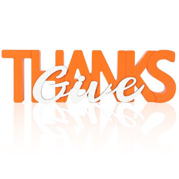 Wooden Thanksgiving Give Thanks Sign, Fall Decorations, Shelf, Mantel, Indoor, Wood Thanksgiving Decor, Autumn Table