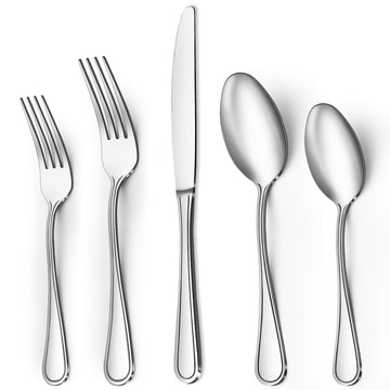 Silverware Set for 4-20 Piece Stainless Steel Flatware Set Including Spoons, Forks, Knives, Mirror Polished Flatware