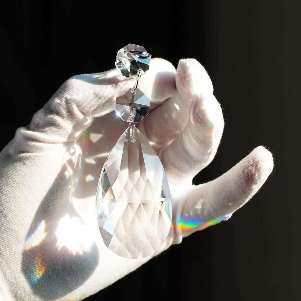 10pcs 63mm Teardrop Chandelier Crystals Replacement Part Clear - Crystal Prism Pendants Glass Beads