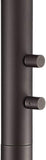 Warwick Industrial Torchiere Tree Floor Lamp LED 3-Light Edison 71.5" Tall Tiger Bronze Metal Clear Seedy Glass Shade
