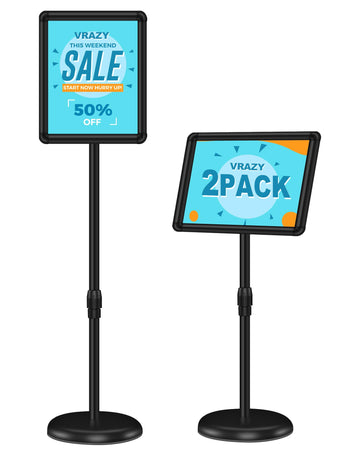 2 Pack Sign Holder Stand 8.5x11 inch