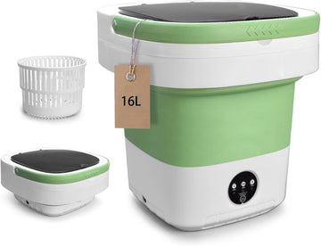 Portable Washing Machine, Mini 16L Foldable Laundry Machine with 3 Modes Deep Cleaning, Upgraded Small Collapsible