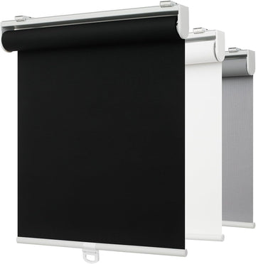 100% Blackout Indoor Cordless Roller Shades for Windows,Room Darkening Rolled Up Blinds with Spring System,Thermal