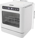 Countertop Dishwasher 800W Portable Mini Dishwasher 6.8L/1.8 Touch Controls Gallon Portable Dishwasher Countertop with