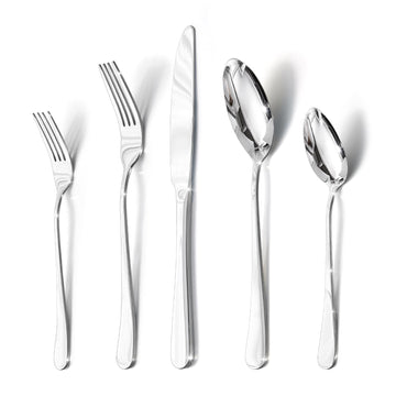 60PCS Silverware Set Service for 12, Premium Stainless Steel Flatware Set Mirror Polished, Modern Kitchen Cutlery Set