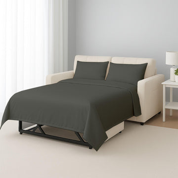 Luxury Queen Sleeper Sofa Bed Sheet Set, 100% Egyptian Cotton, 338 Thread Count, Queen Size (60 x74 +6 Inch Deep