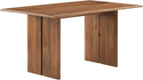 Amistad 60" Solid Wood Modern Farmhouse Rectangular Dining Table in Walnut