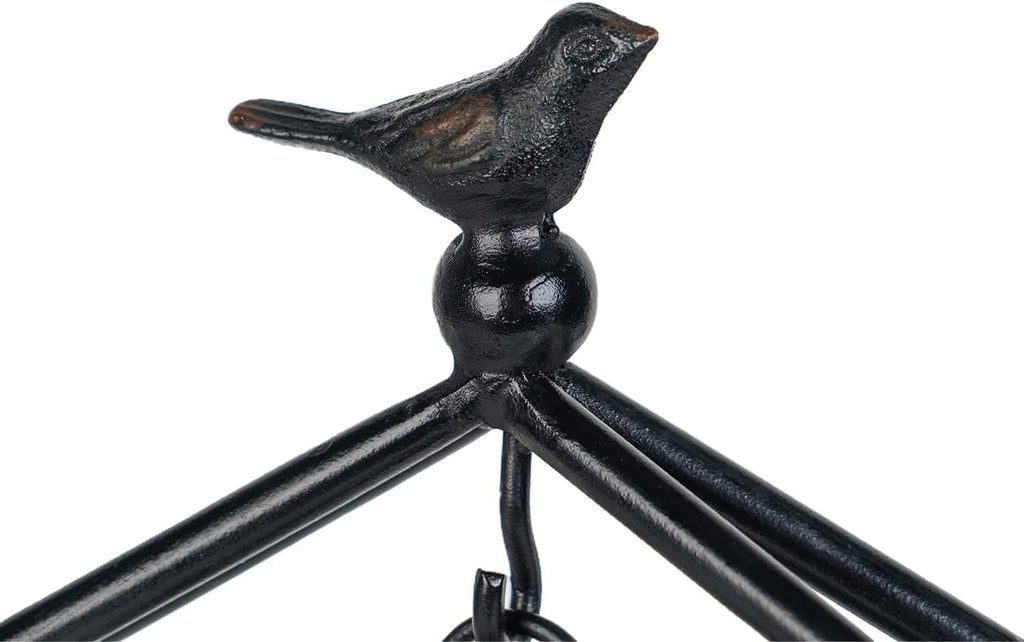 DESIGN 7.5'' x 10'' Mantel Clock Iron Tower Frame, Creative Bird Ornament Tabletop Clock