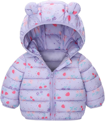 Baby Boys Girls Winter Coats Hooded Toddler Kids Jacket