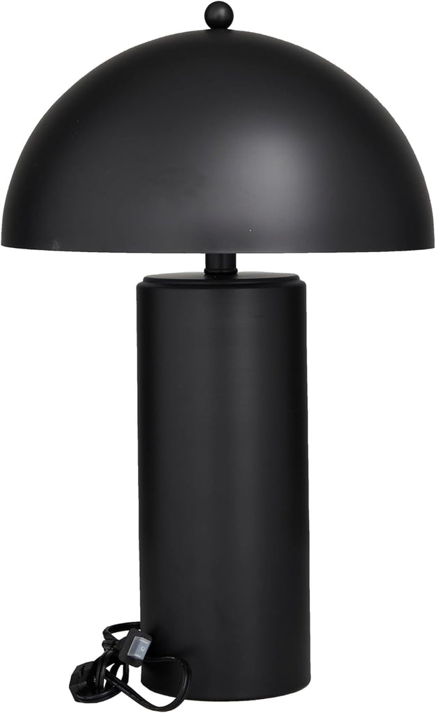 79 Metal Room Accent Lamp Table Lamp with Dome Shade, Lamp 14" x 14" x 22", Black