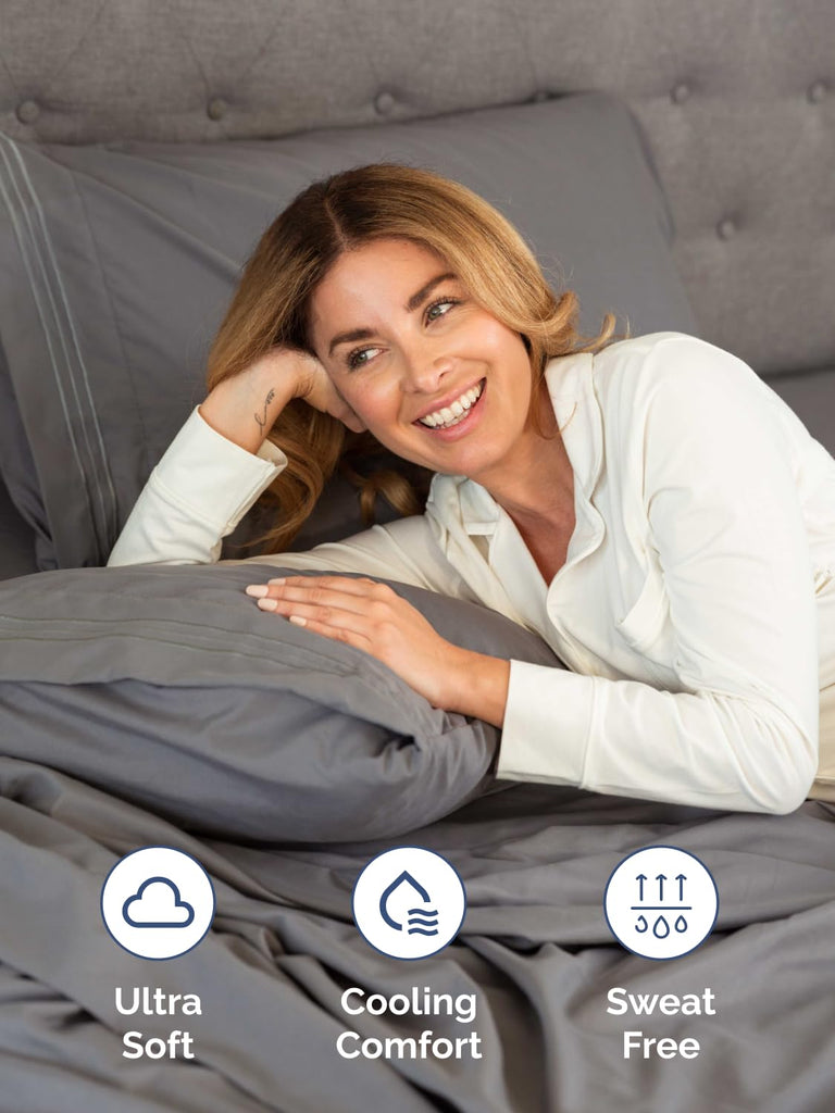 CGK Extra Deep Queen Single Fitted Sheet Only - Dark Grey