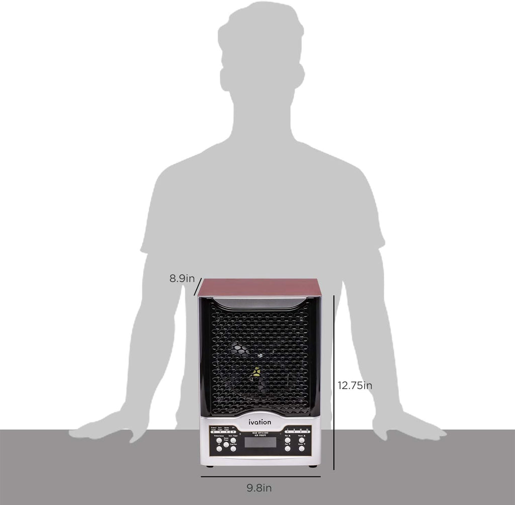 5-in-1 HEPA Air Purifier & Ozone Generator W/Digital Display Timer and Remote, Ionizer & Deodorizer 