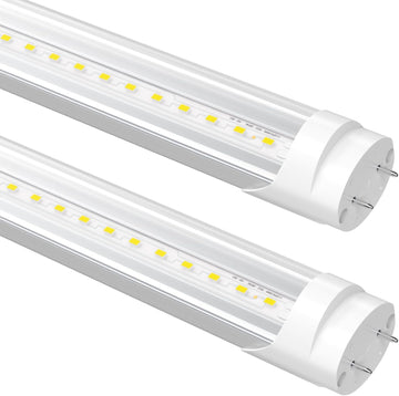 Fluorescent Light Bulbs Replacement 4FT, T8 LED Bulbs 4 Foot Type A+B, 24W (65W Equivalent) 3200LM, 5000K Daylight