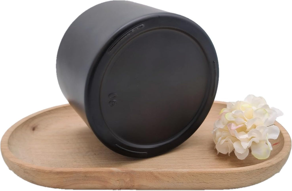Glass Diffuser Bottles,200ml/6.7oz Essential Oil Jar,Empty Perfume Container with Black Aromatherapy Sticks Use - Set of 2