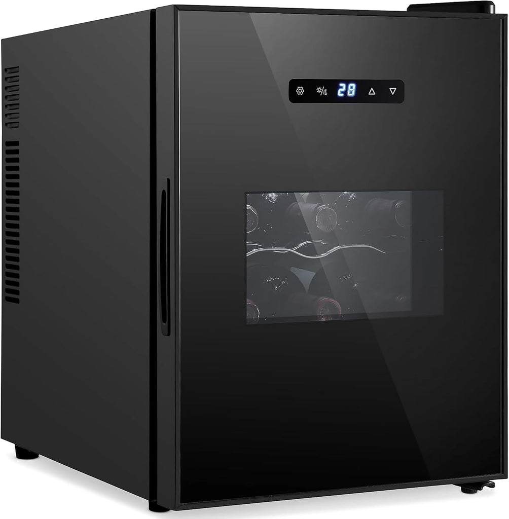 12 Bottle Slim Wine Fridge | Great for Both Red & White Wines | Adjustable Tempe